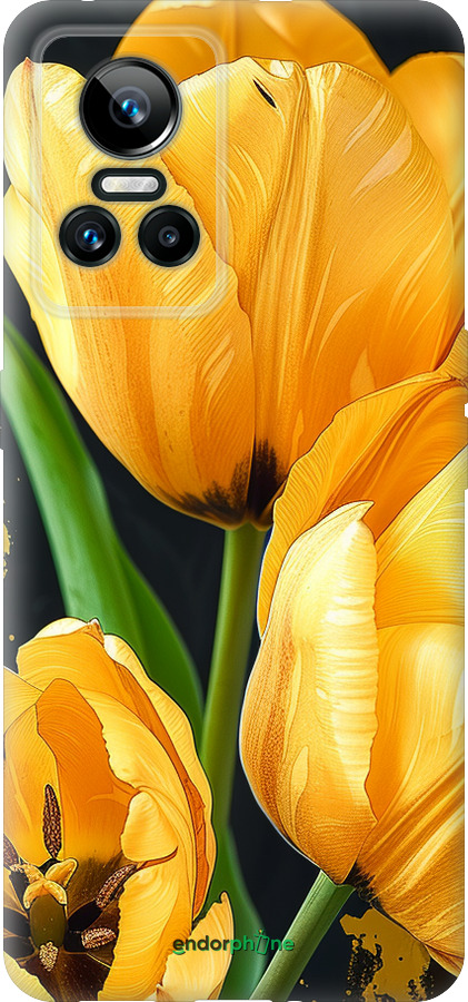 Силиконовый чехол Желтые тюльпаны для Realme GT Neo3 - 5991u-2590 изображение 