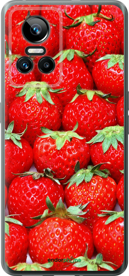 Силиконовый чехол Клубника для Realme GT Neo3 - 6020u-2590 изображение 