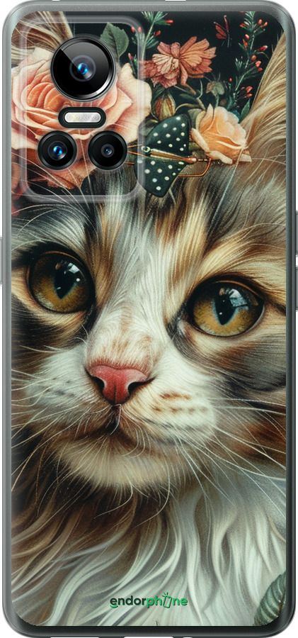 Силиконовый чехол Cats and flowers для Realme GT Neo3 - 6069u-2590 изображение 