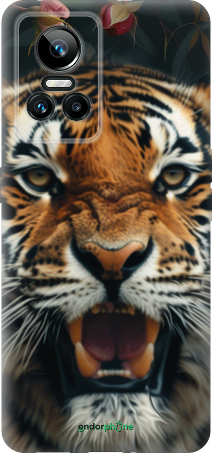Силиконовый чехол Тигровое величие для Realme GT Neo3 - 6080u-2590 изображение 