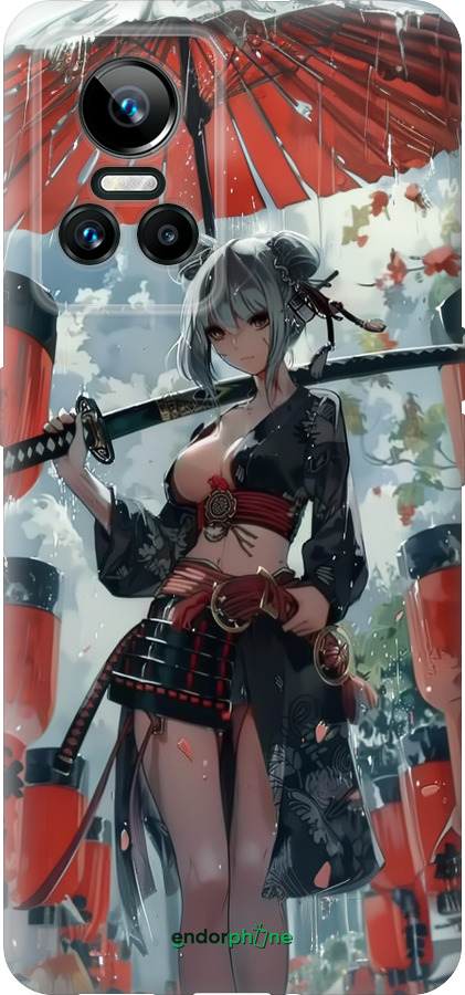 Силиконовый чехол Гейша-воин для Realme GT Neo3 - 6124u-2590 изображение 