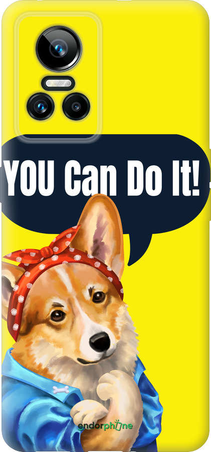 Силиконовый чехол чехол с корги You Can Do It для Realme GT Neo3 - 6184u-2590 изображение 