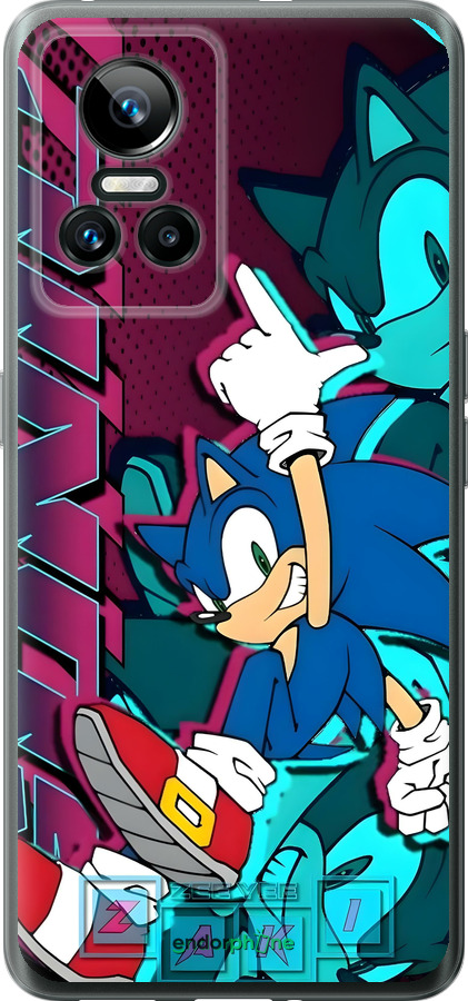 Силиконовый чехол Соник для Realme GT Neo3 - 6284u-2590 изображение 