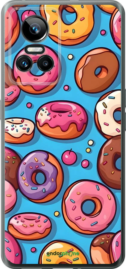 Силиконовый чехол Пончики для Realme GT Neo3 - 6318u-2590 изображение 