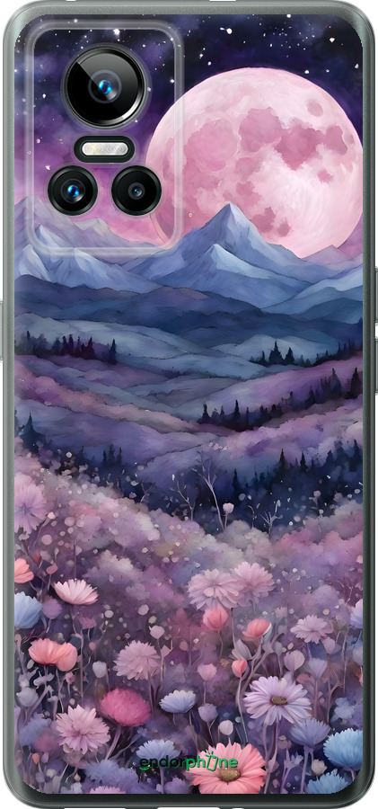 Силиконовый чехол Ночь луна арт для Realme GT Neo3 - 6319u-2590 изображение 