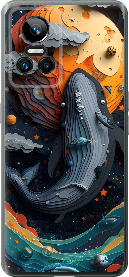 Силиконовый чехол Кит в космосе для Realme GT Neo3 - 6328u-2590 изображение 
