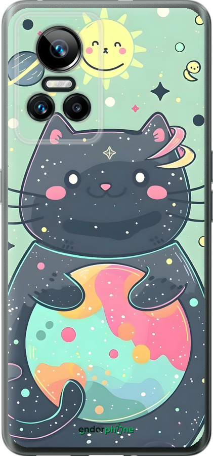 Силиконовый чехол Милый котик для Realme GT Neo3 - 6364u-2590 изображение 