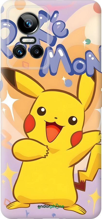 Силиконовый чехол Пикачу для Realme GT Neo3 - 6383u-2590 изображение 