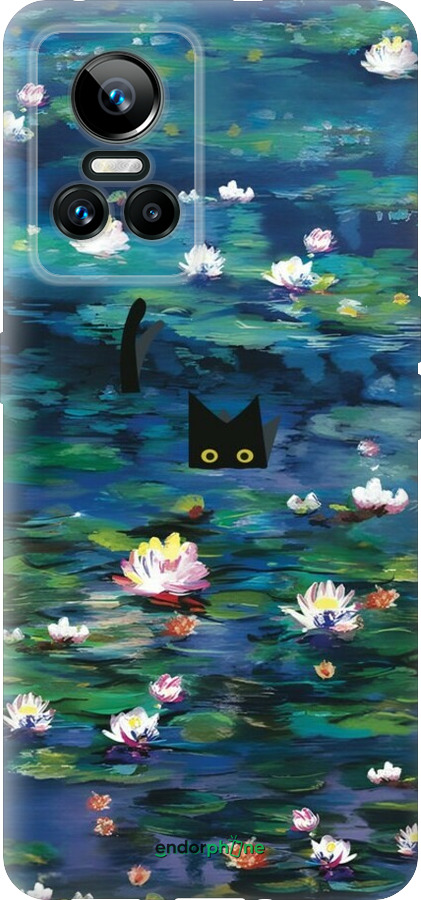 Силиконовый чехол Чехол с изображением водяных лилий Моне и кошек для Realme GT Neo3 - 6399u-2590 изображение 