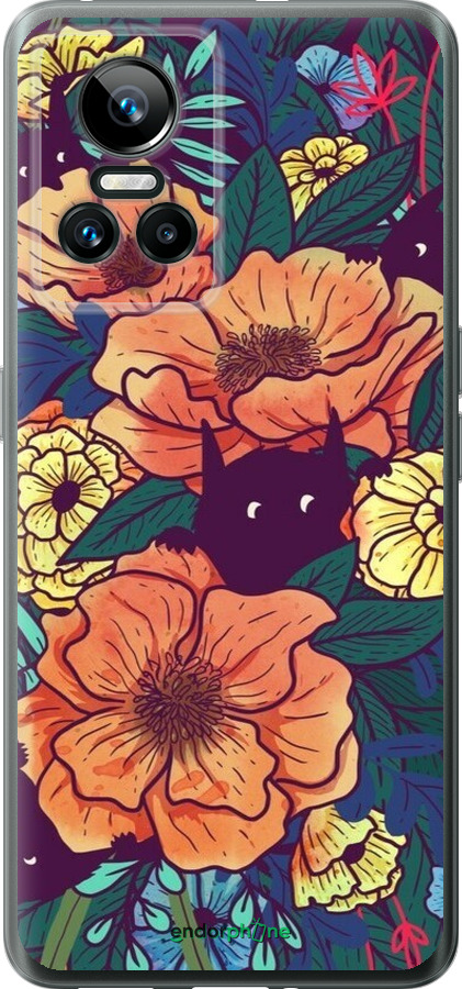 Силиконовый чехол С изображением полевых цветов для Realme GT Neo3 - 6419u-2590 изображение 