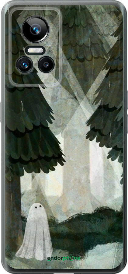 Силіконовий чехол Із зображенням соснового лісу та привида для Realme GT Neo3 - 6420u-2590 изображение 