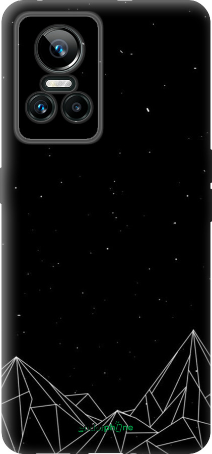 Силиконовый чехол Черно белые абстрактные горы для Realme GT Neo3 - 6437u-2590 изображение 