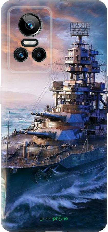 Силиконовый чехол Военный корабль, world of tanks, wargaming для Realme GT Neo3 - 6461u-2590 изображение 
