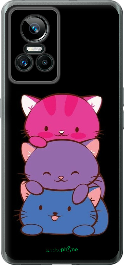 Силиконовый чехол Милые кошки для Realme GT Neo3 - 6518u-2590 изображение 