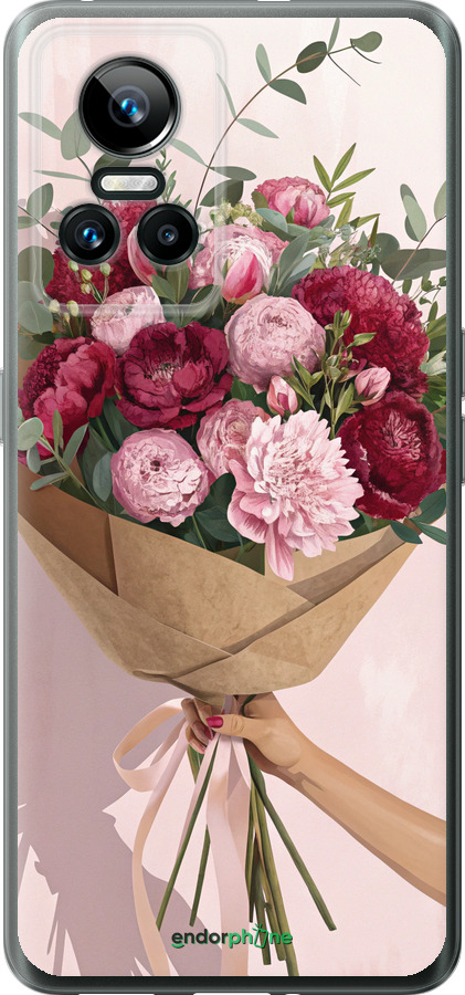 Силиконовый чехол Пионы 1 для Realme GT Neo3 - 6705u-2590 изображение 