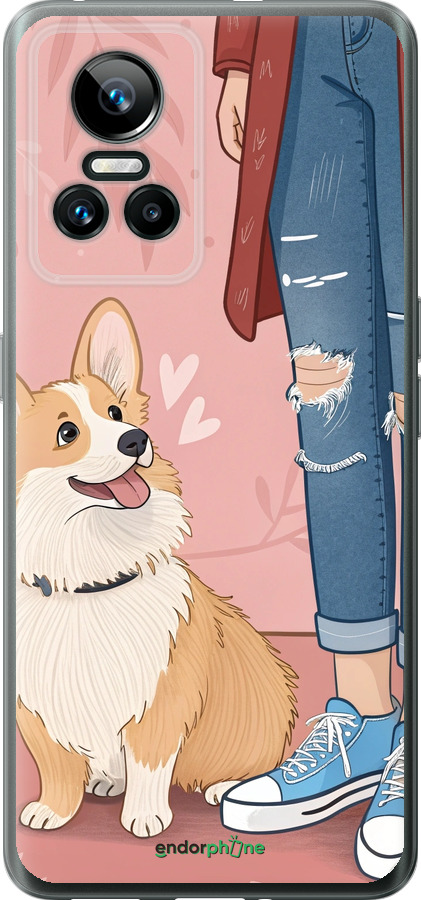 Силиконовый чехол Корги 3 для Realme GT Neo3 - 6707u-2590 изображение 