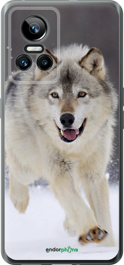 Силіконовий чехол Вовк, що біжить для Realme GT Neo3 - 826u-2590 изображение 
