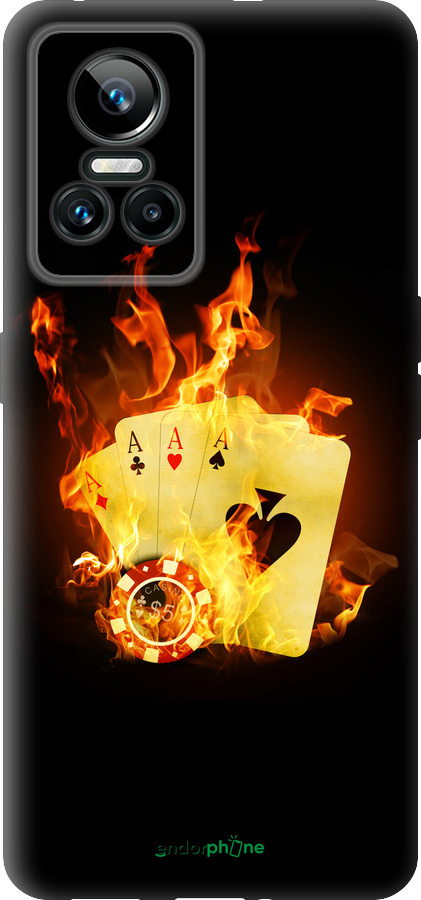 Силиконовый чехол Горящие карты для Realme GT Neo3 - 839u-2590 изображение 