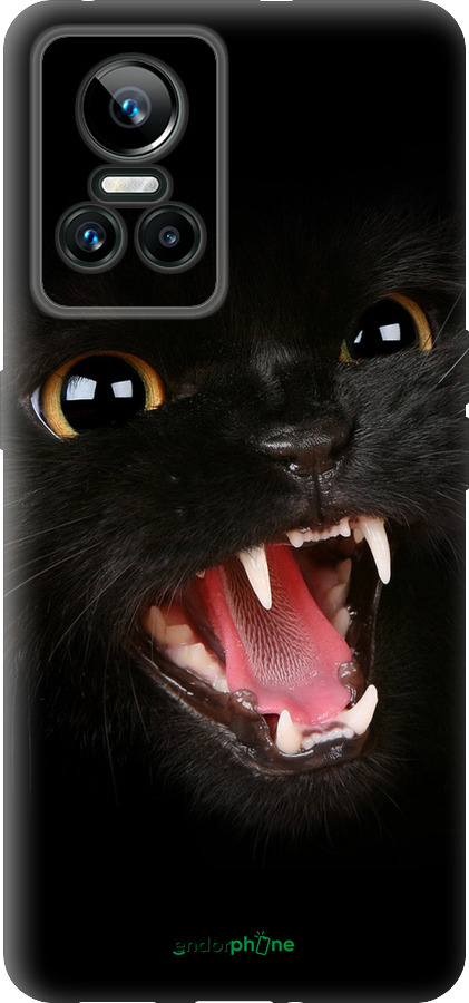 Силиконовый чехол Чёрная кошка для Realme GT Neo3 - 932u-2590 изображение 