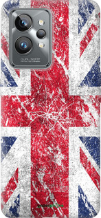 Силиконовый чехол Флаг Великобритании 1 для Realme GT2 Pro - 386u-2566 изображение 