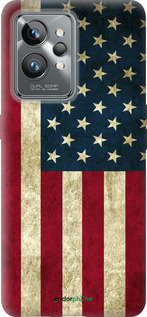 Силиконовый чехол Флаг США для Realme GT2 Pro - 395u-2566 изображение 
