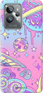 Силиконовый чехол Розовая галактика для Realme GT2 Pro - 4146u-2566 изображение 