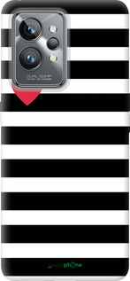 Силиконовый чехол Черно-белые полосы для Realme GT2 Pro - 4461u-2566 изображение 