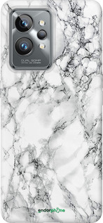 Силиконовый чехол Мрамор белый для Realme GT2 Pro - 4480u-2566 изображение 