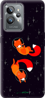 Силиконовый чехол Лисички в космосе для Realme GT2 Pro - 4519u-2566 изображение 