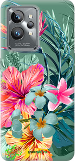 Силиконовый чехол Тропические цветы v1 для Realme GT2 Pro - 4667u-2566 изображение 