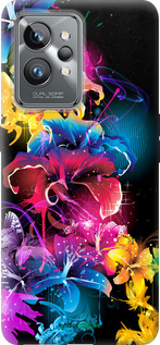 Силиконовый чехол Абстрактные цветы для Realme GT2 Pro - 511u-2566 изображение 