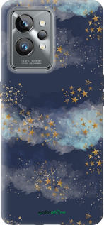Силиконовый чехол Ночь золотые звезды для Realme GT2 Pro - 5421u-2566 изображение 