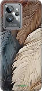 Силиконовый чехол Листья в стиле бохо для Realme GT2 Pro - 5643u-2566 изображение 