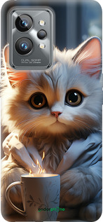 Силіконовий чехол Білий кіт для Realme GT2 Pro - 5646u-2566 изображение 