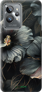 Силиконовый чехол Черные цветы для Realme GT2 Pro - 6031u-2566 изображение 