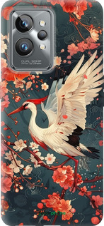Силиконовый чехол Сакура и аист для Realme GT2 Pro - 6108u-2566 изображение 