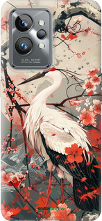 Силиконовый чехол Аист в цвету сакуры для Realme GT2 Pro - 6109u-2566 изображение 