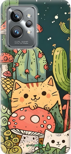 Силиконовый чехол Коты грибы для Realme GT2 Pro - 6321u-2566 изображение 