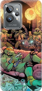 Силиконовый чехол Черепашки нинзя для Realme GT2 Pro - 6346u-2566 изображение 