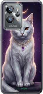 Силиконовый чехол Mystic White Cat Gothic Dark Purple Gold для Realme GT2 Pro - 6805u-2566 изображение 