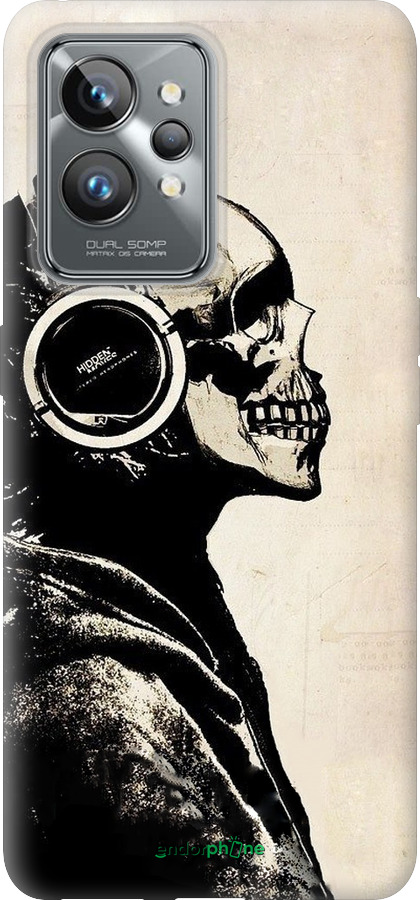 Силиконовый чехол Скелет-меломан v2 для Realme GT2 Pro - 1200u-2566 изображение 