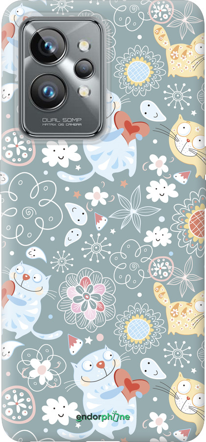 Силиконовый чехол Котята v3 для Realme GT2 Pro - 1223u-2566 изображение 