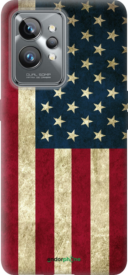 Силиконовый чехол Флаг США для Realme GT2 Pro - 395u-2566 изображение 