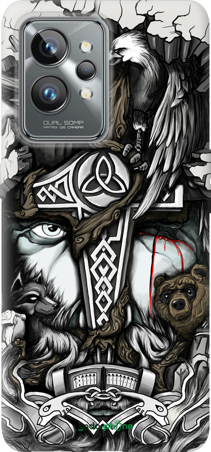 Силіконовий чехол Тату Вікінг для Realme GT2 Pro - 4098u-2566 изображение 