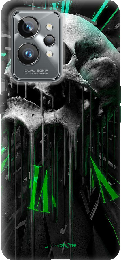 Силиконовый чехол Череп-часы для Realme GT2 Pro - 4100u-2566 изображение 