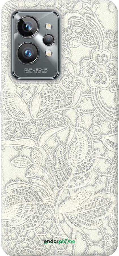 Силіконовий чехол Біле мереживо для Realme GT2 Pro - 4383u-2566 изображение 