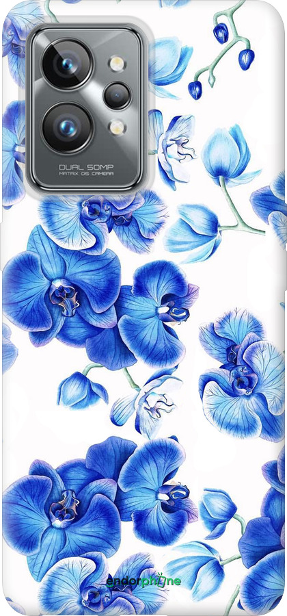 Силиконовый чехол Голубые орхидеи для Realme GT2 Pro - 4406u-2566 изображение 