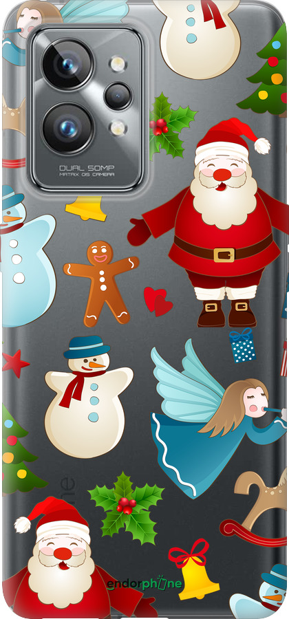 Силиконовый чехол Новогодний 1 для Realme GT2 Pro - 4614u-2566 изображение 