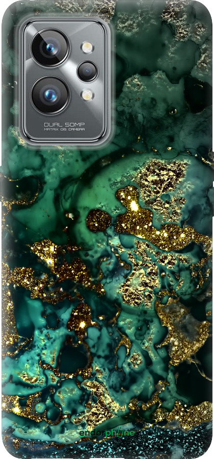 Силіконовий чехол Мармур золото багатство для Realme GT2 Pro - 5419u-2566 изображение 