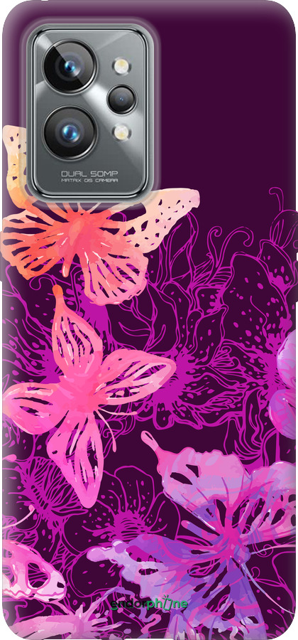 Силиконовый чехол Бабочки v2 для Realme GT2 Pro - 5475u-2566 изображение 